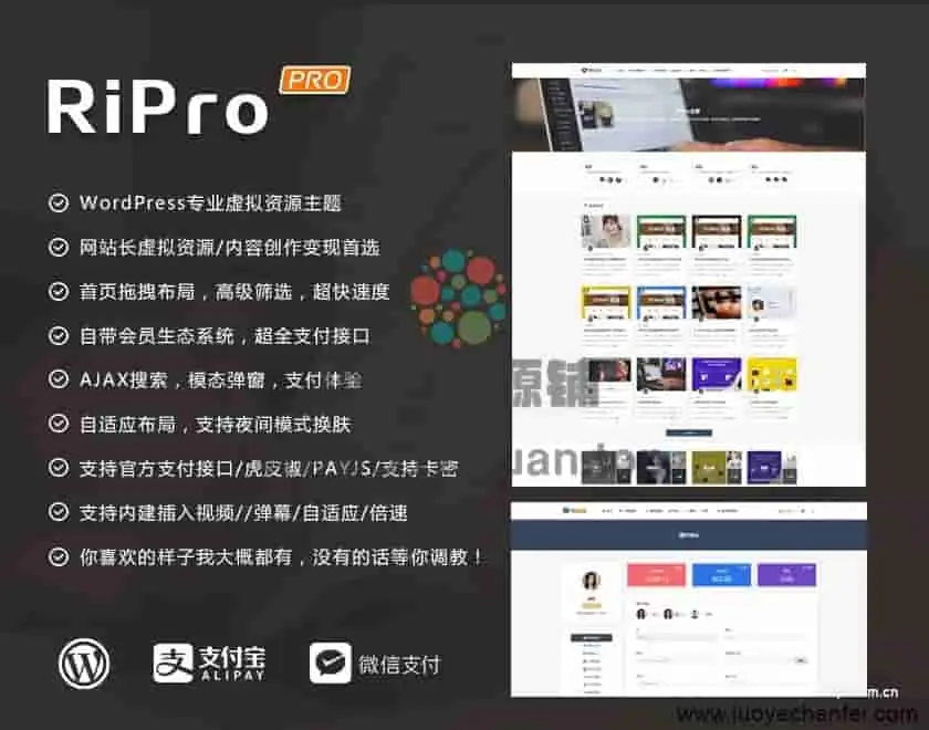 RiPro 商城/VIP会员制WordPress主题开心版（v8.9）