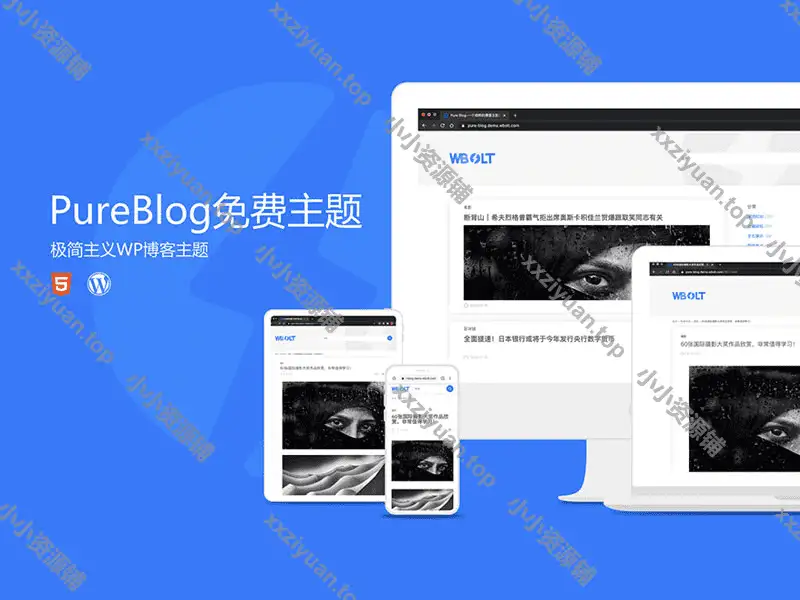 Pure Blog-一个极简的免费WordPress博客主题 v1.1.2